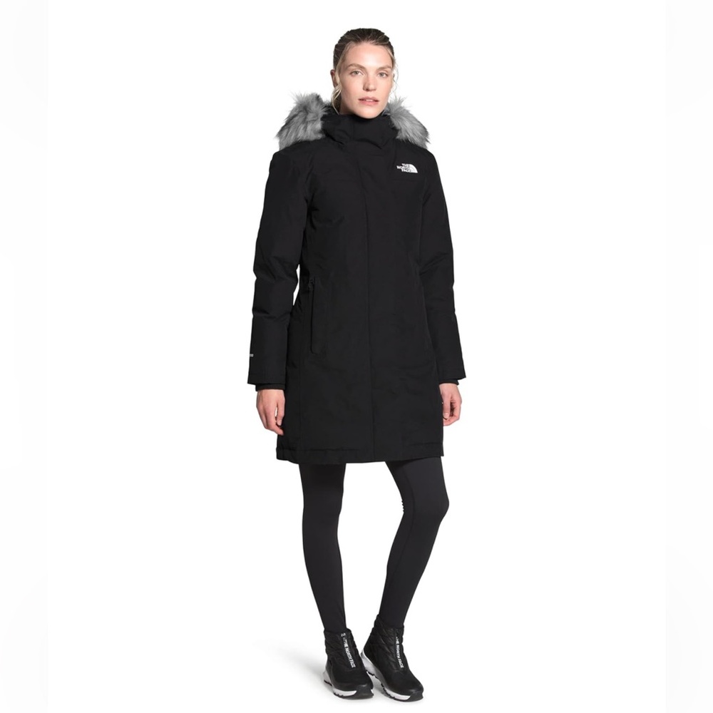 The North Face Black Parka with Fur Trim